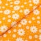 SINGER Small White Flowers on Yellow Cotton Fabric